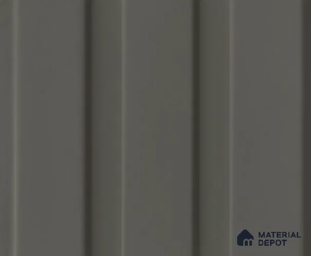 Grey Plain Colour Louver PN 04173 8 ft x 4.9 inch Charcoal Panel - 18 mm | Suitable for Feature Wall, TV Unit & Living Room | Width is Subjected to 5% Variation