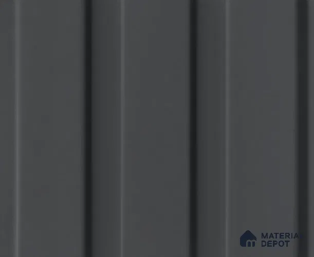 Grey Plain Colour Louver PN 04175 8 ft x 4.9 inch Charcoal Panel - 18 mm | Suitable for Feature Wall, TV Unit & Living Room | Width is Subjected to 5% Variation