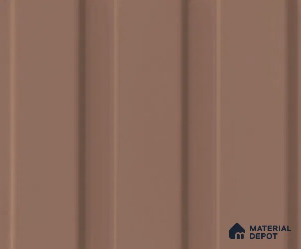 Brown Plain Colour Louver PN 04174 8 ft x 4.9 inch Charcoal Panel - 18 mm | Suitable for Feature Wall, TV Unit & Living Room | Width is Subjected to 5% Variation