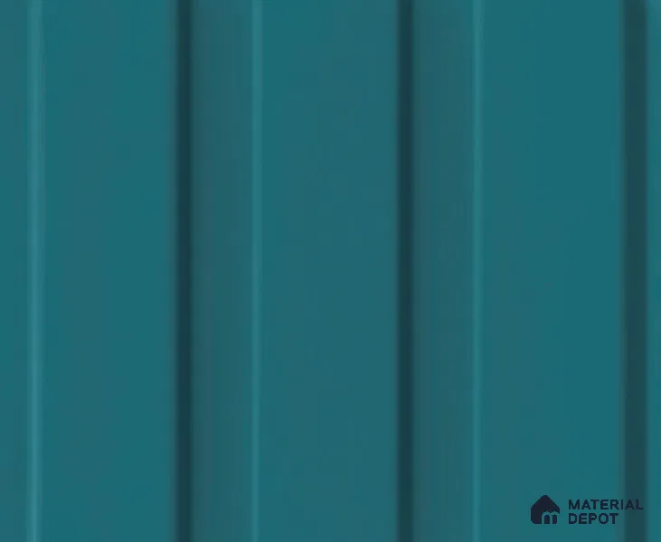 Blue Plain Colour Louver PN 04177 8 ft x 4.9 inch Charcoal Panel - 18 mm | Suitable for Feature Wall, TV Unit & Living Room | Width is Subjected to 5% Variation