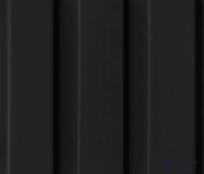 Black Plain Colour Louver PN 04179 8 ft x 4.9 inch Charcoal Panel - 18 mm | Suitable for Feature Wall, TV Unit & Living Room | Width is Subjected to 5% Variation