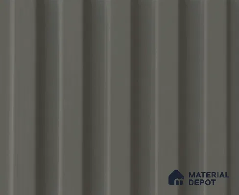 Grey Plain Colour Louver PN 04168 8 ft x 4.9 inch Charcoal Panel - 18 mm | Suitable for Feature Wall, TV Unit & Living Room | Width is Subjected to 5% Variation