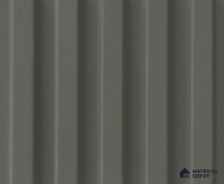 Grey Plain Colour Louver PN 04168 8 ft x 4.9 inch Charcoal Panel - 18 mm | Suitable for Feature Wall, TV Unit & Living Room | Width is Subjected to 5% Variation