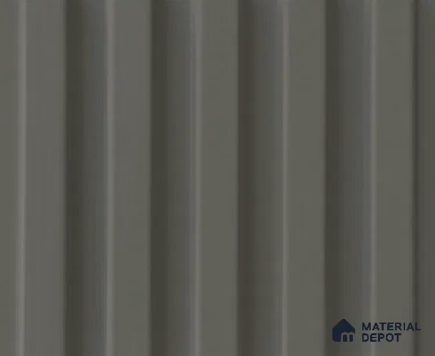 Grey Plain Colour Louver PN 04168 8 ft x 4.9 inch Charcoal Panel - 18 mm | Suitable for Feature Wall, TV Unit & Living Room | Width is Subjected to 5% Variation