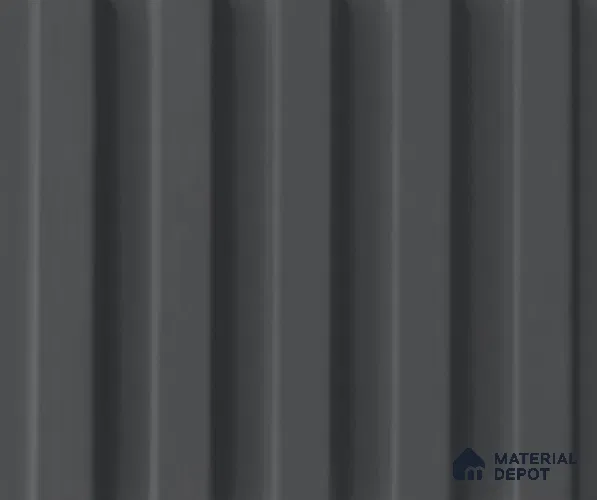 Grey Plain Colour Louver PN 04169 8 ft x 4.9 inch Charcoal Panel - 18 mm | Suitable for Feature Wall, TV Unit & Living Room | Width is Subjected to 5% Variation