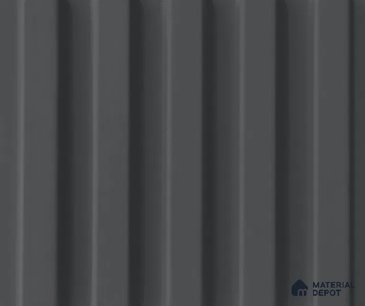 Grey Plain Colour Louver PN 04169 8 ft x 4.9 inch Charcoal Panel - 18 mm | Suitable for Feature Wall, TV Unit & Living Room | Width is Subjected to 5% Variation