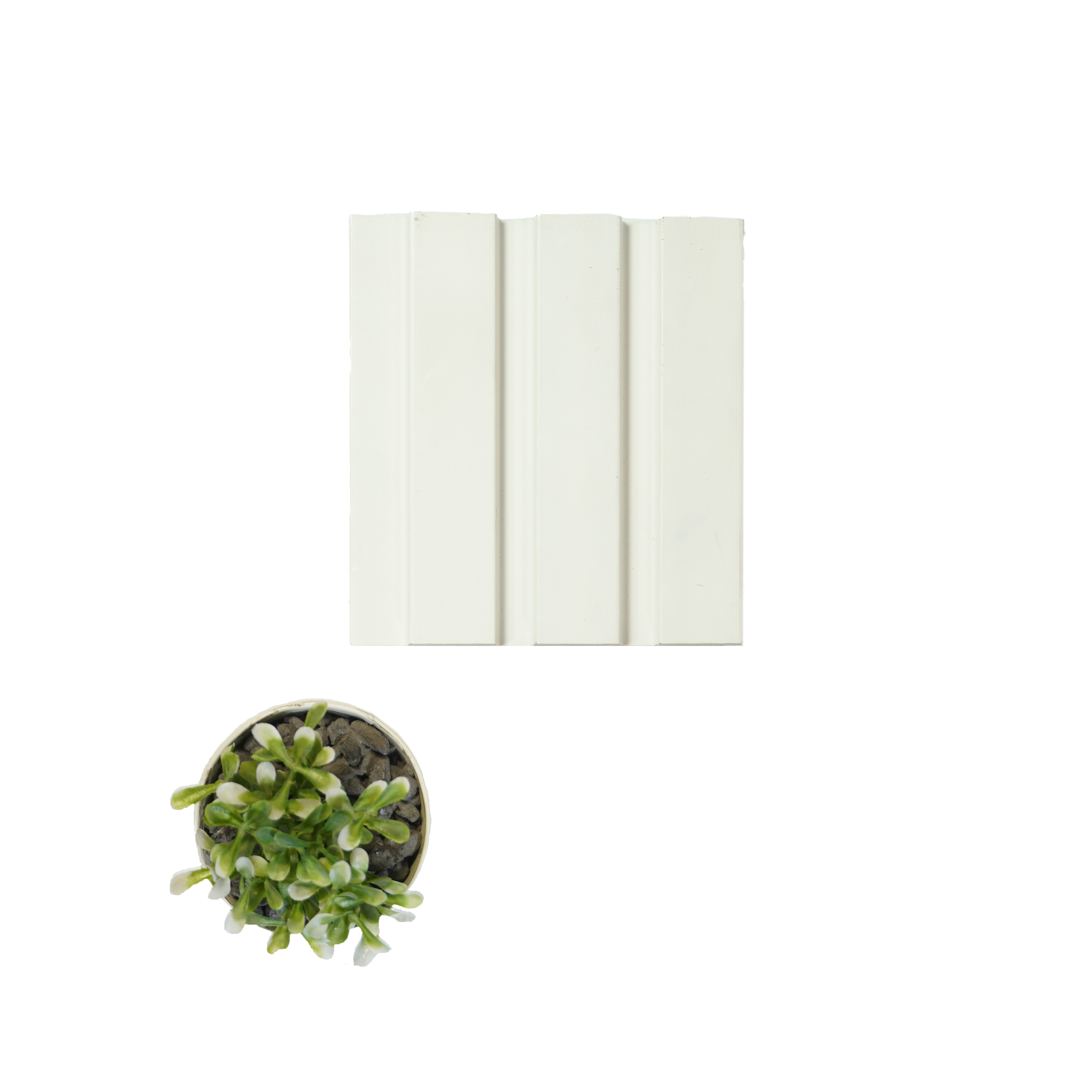 White Plain Colour Louver PN 00821 9.5 ft x 4.7 inch Charcoal Panel - 12 mm | Suitable for Feature Wall, TV Unit & Living Room | Width is Subjected to 5% Variation