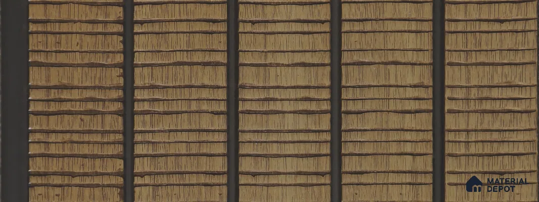 Brown Wooden Louver PN 05778 9.5 ft x 7.8 inch Charcoal Panel - 12 mm | Suitable for Feature Wall, TV Unit & Living Room | Width is Subjected to 5% Variation