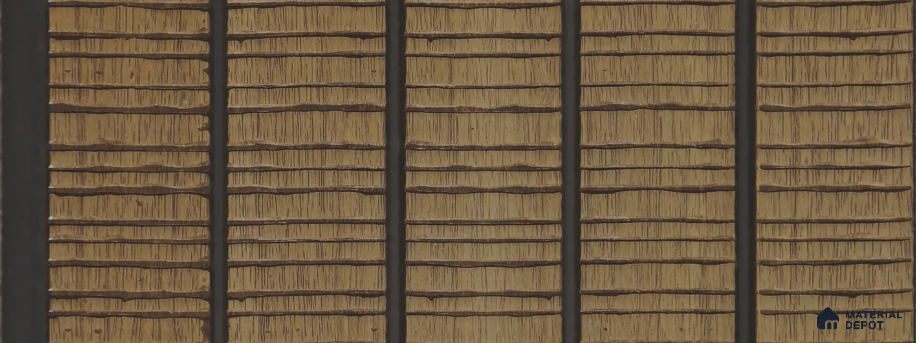 Brown Wooden Louver PN 05778 9.5 ft x 7.8 inch Charcoal Panel - 12 mm | Suitable for Feature Wall, TV Unit & Living Room | Width is Subjected to 5% Variation