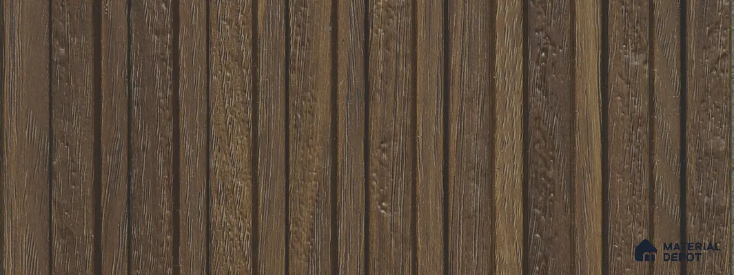 Brown Wooden Louver PN 05754 9.5 ft x 7.8 inch Charcoal Panel - 12 mm | Suitable for Feature Wall, TV Unit & Living Room | Width is Subjected to 5% Variation