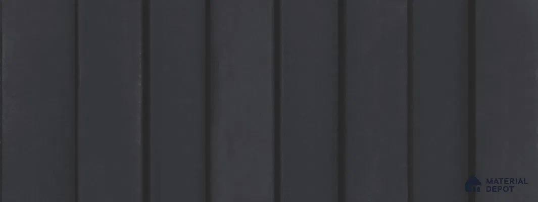 Black Plain Colour Louver PN 05759 9.5 ft x 7.8 inch Charcoal Panel - 12 mm | Suitable for Feature Wall, TV Unit & Living Room | Width is Subjected to 5% Variation