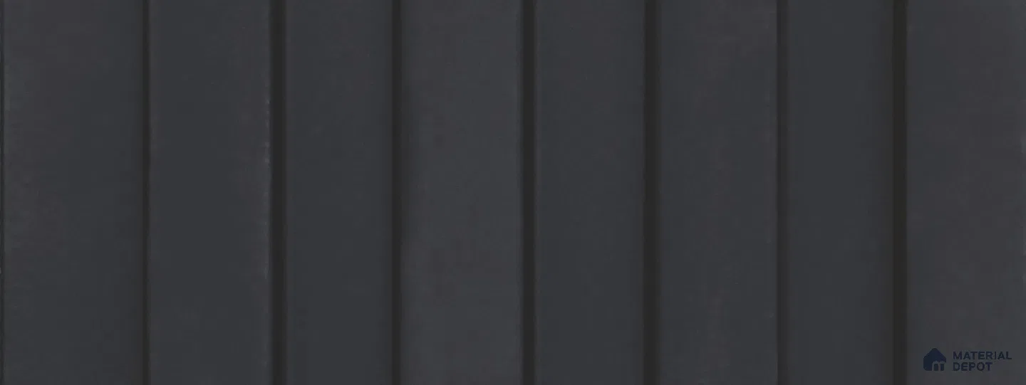 Black Plain Colour Louver PN 05759 9.5 ft x 7.8 inch Charcoal Panel - 12 mm | Suitable for Feature Wall, TV Unit & Living Room | Width is Subjected to 5% Variation