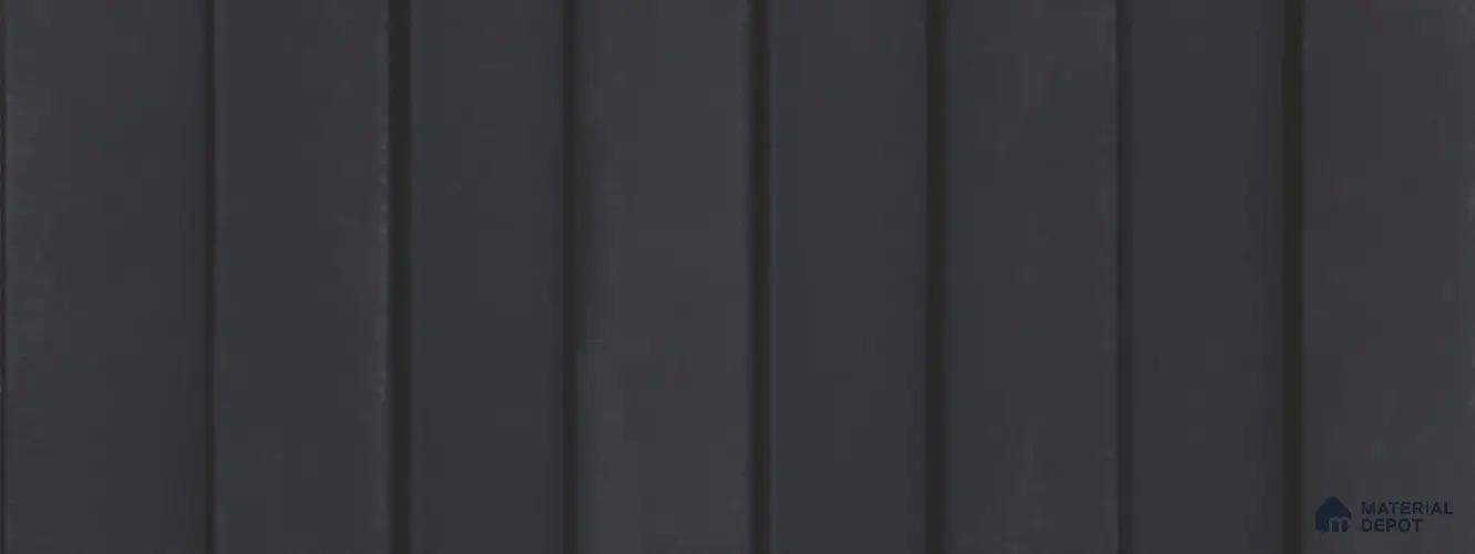 Black Plain Colour Louver PN 05759 9.5 ft x 7.8 inch Charcoal Panel - 12 mm | Suitable for Feature Wall, TV Unit & Living Room | Width is Subjected to 5% Variation