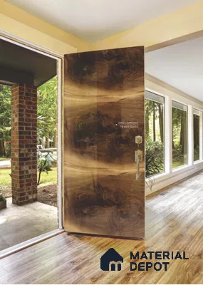 TR 6613 Smoke Raintree Crotch 8 ft x 4 ft Gloss Finish PVC Woodero Series Veneer - 1.5 mm