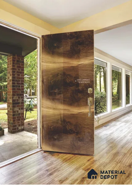 TR 6613 Smoke Raintree Crotch 8 ft x 4 ft Gloss Finish PVC Woodero Series Veneer - 1.5 mm