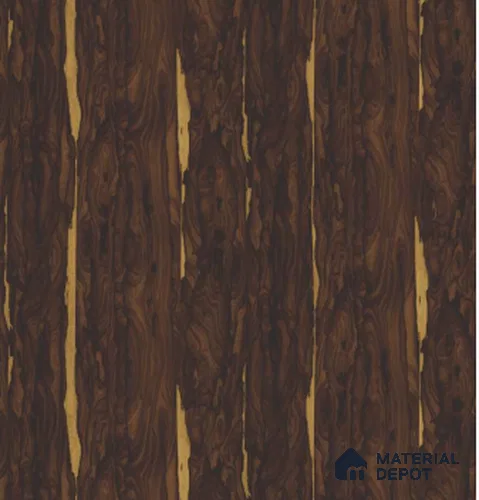TR 6641 Ziricote VT 8 ft x 4 ft Gloss Finish PVC Woodero Series Veneer - 1.5 mm