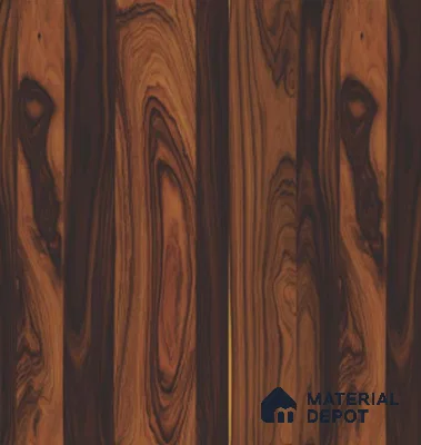 TR 9221 Congo Black 8 ft x 4 ft Gloss Finish PVC Woodero Series Veneer - 1.5 mm