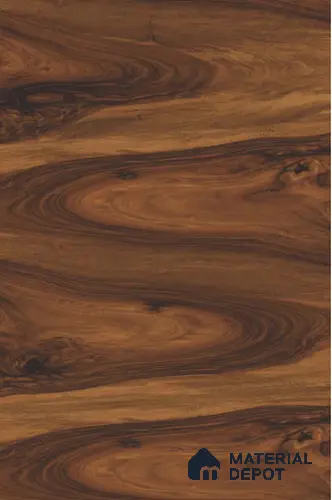 TR 9306 Exotic Ferrero Wood 8 ft x 4 ft Gloss Finish PVC Woodero Series Veneer - 1.5 mm