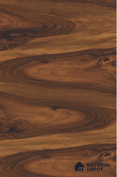 TR 9306 Exotic Ferrero Wood 8 ft x 4 ft Gloss Finish PVC Woodero Series Veneer - 1.5 mm