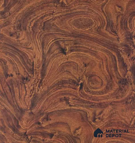 TR 9312 Exotic Crown Wood 8 ft x 4 ft Gloss Finish PVC Woodero Series Veneer - 1.5 mm