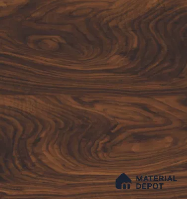 TR 9328 Natural Walnut Crotch 8 ft x 4 ft Matt Finish PVC Woodero Series Veneer - 1.5 mm