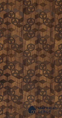 Brown Patterned Look Charcoal Decorative Wall Panel PN 00370 D 8 ft x 2 ft - 4 mm | Suitable for Feature Wall, TV Unit & Living Room | Width is Subjected to 5% Variation