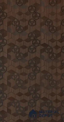 Brown Patterned Look Charcoal Decorative Wall Panel PN 00370 E 8 ft x 2 ft - 4 mm | Suitable for Feature Wall, TV Unit & Living Room | Width is Subjected to 5% Variation