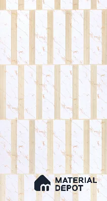 White Patterned Look Charcoal Decorative Wall Panel 8 ft x 2 ft - 4 mm | Ideal for Living Room, TV Unit, Bedroom, Feature Wall, Office | PN 00368 A - Pattern 1 | Width is Subjected to 5% Variation