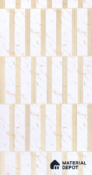 White Patterned Look Charcoal Decorative Wall Panel 8 ft x 2 ft - 4 mm | Ideal for Living Room, TV Unit, Bedroom, Feature Wall, Office | PN 00368 A - Pattern 1 | Width is Subjected to 5% Variation
