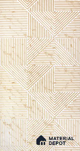 Cream Patterned Look Charcoal Decorative Wall Panel PN 00374 A 8 ft x 2 ft - 4 mm | Suitable for Feature Wall, TV Unit & Living Room | Width is Subjected to 5% Variation