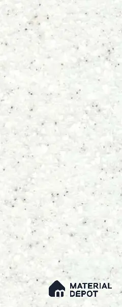 White Quartz Glossy 8 ft x 4 ft Glossy Finish Terrazzo Corian Surface Series Laminate - 1.5 mm