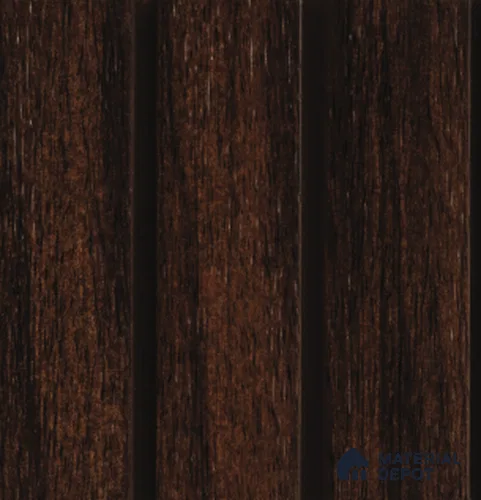 Brown Wooden Louver PN 04650 9.5 ft x 4.7 inch Charcoal Panel - 12 mm | Suitable for Feature Wall, TV Unit & Living Room | Width is Subjected to 5% Variation