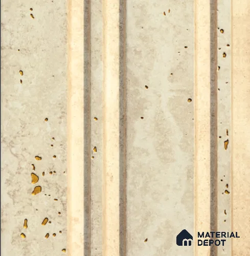 Beige Stone Louver PN 04645 9.5 ft x 4.7 inch Charcoal Panel - 12 mm | Suitable for Feature Wall, TV Unit & Living Room | Width is Subjected to 5% Variation