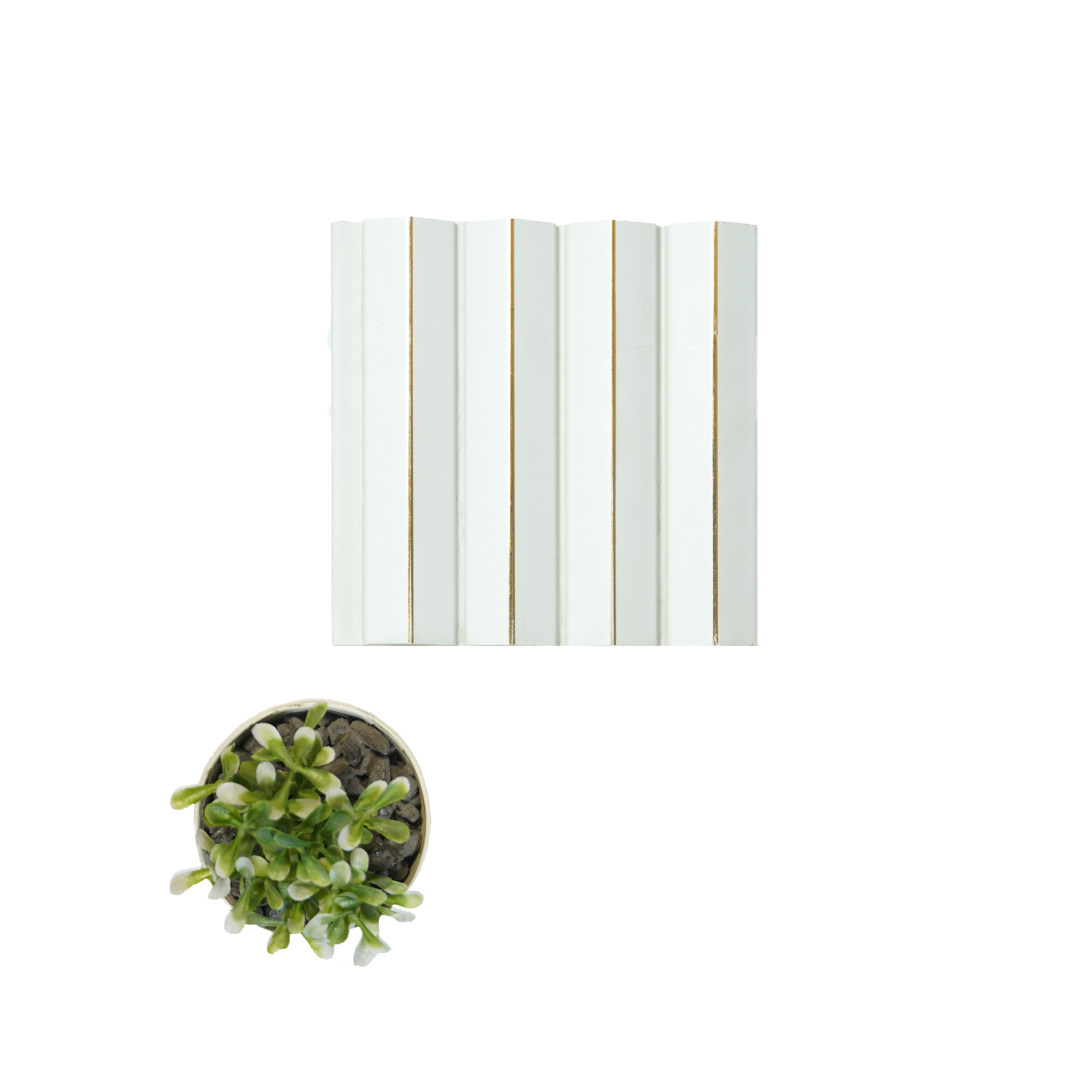 White Plain Colour Louver PN 04610 9.5 ft x 4.7 inch Charcoal Panel - 12 mm | Suitable for Feature Wall, TV Unit & Living Room | Width is Subjected to 5% Variation