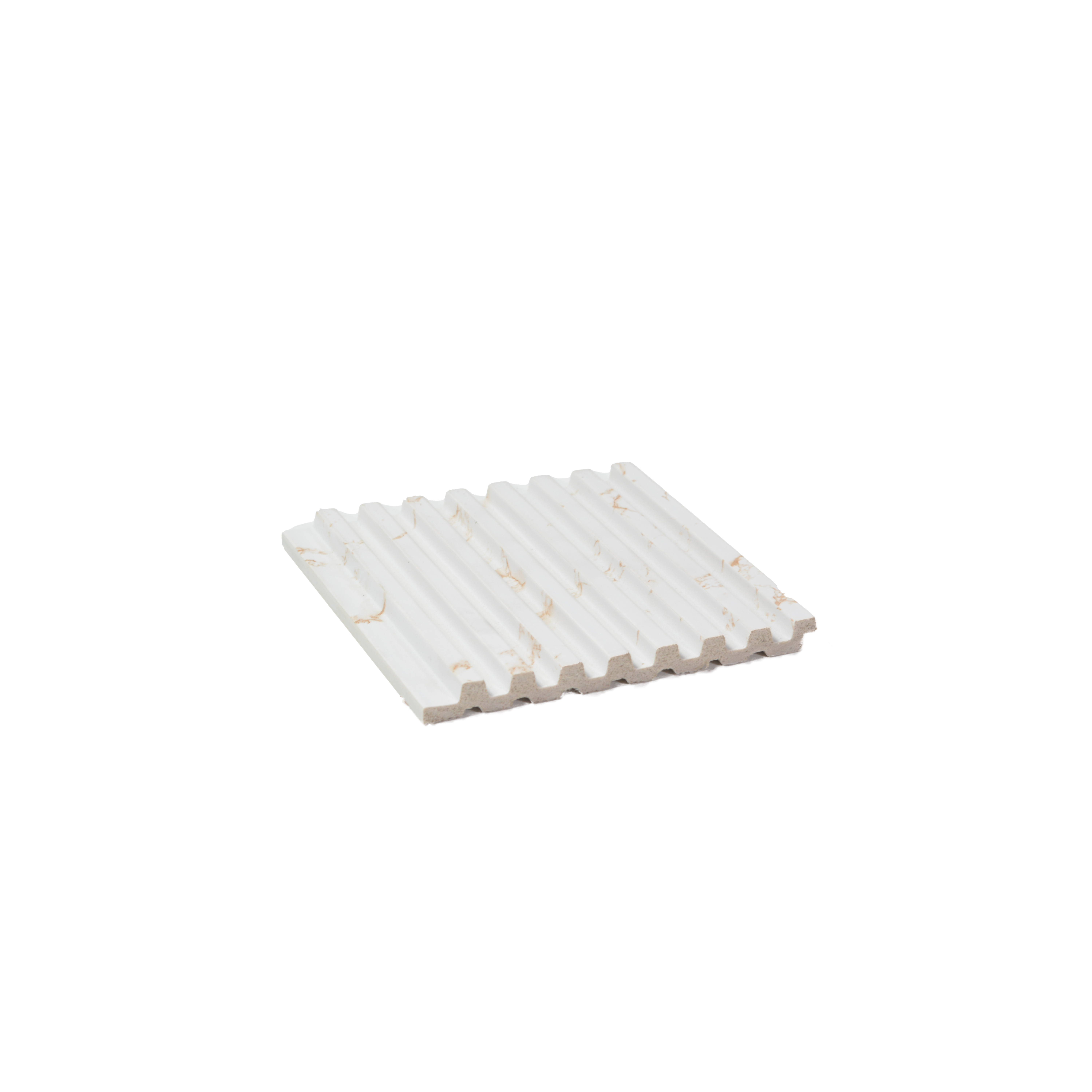White Marble Louver PN 04624 9.5 ft x 4.7 inch Charcoal Panel - 12 mm | Suitable for Feature Wall, TV Unit & Living Room | Width is Subjected to 5% Variation