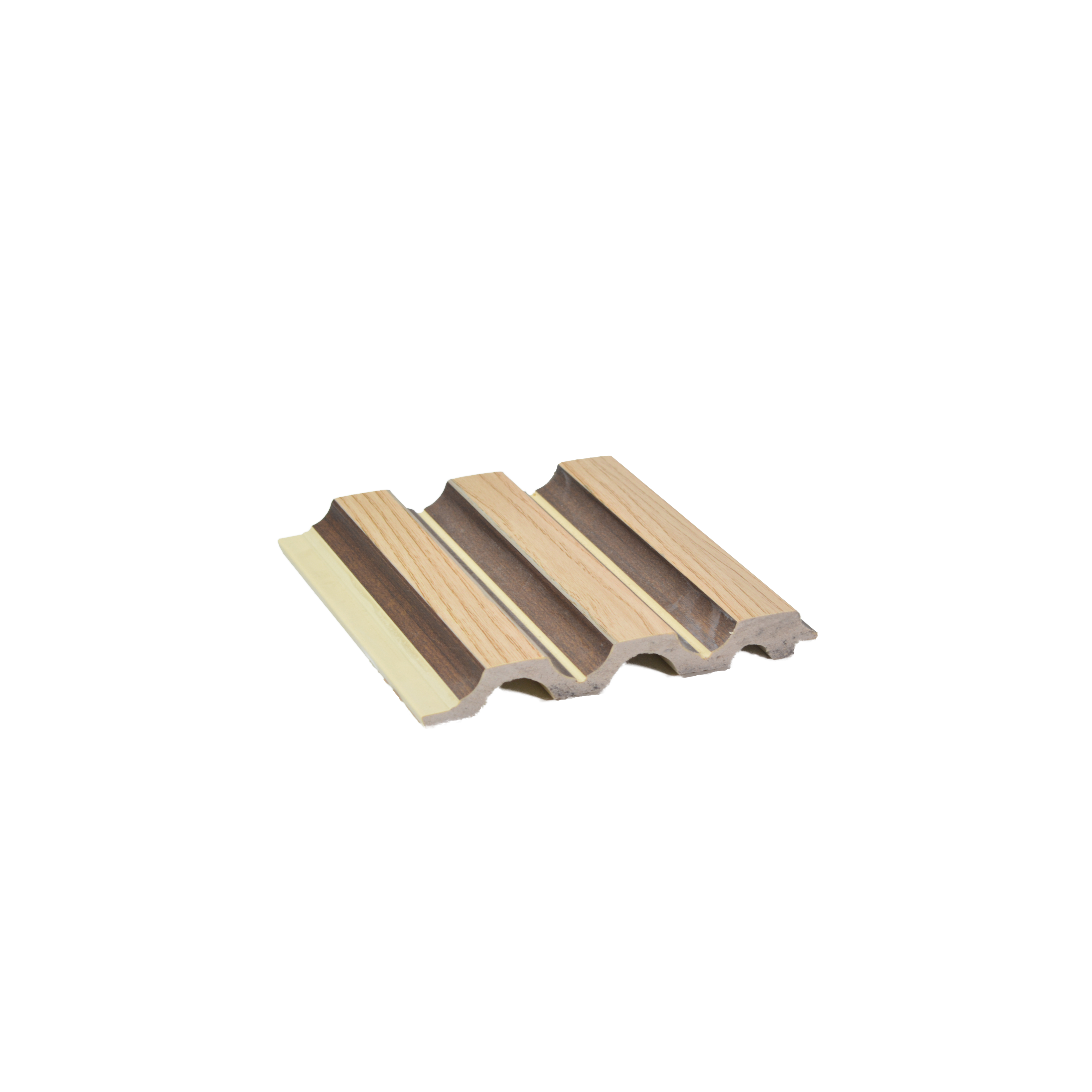 Beige Wooden Louver PN 04618 8 ft x 4.7 inch Charcoal Panel - 12 mm | Suitable for Feature Wall, TV Unit & Living Room | Width is Subjected to 5% Variation