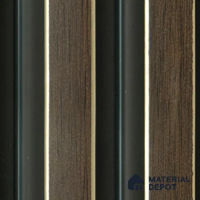 Brown Wooden Louver PN 04621 9.5 ft x 4.7 inch Charcoal Panel - 12 mm | Suitable for Feature Wall, TV Unit & Living Room | Width is Subjected to 5% Variation