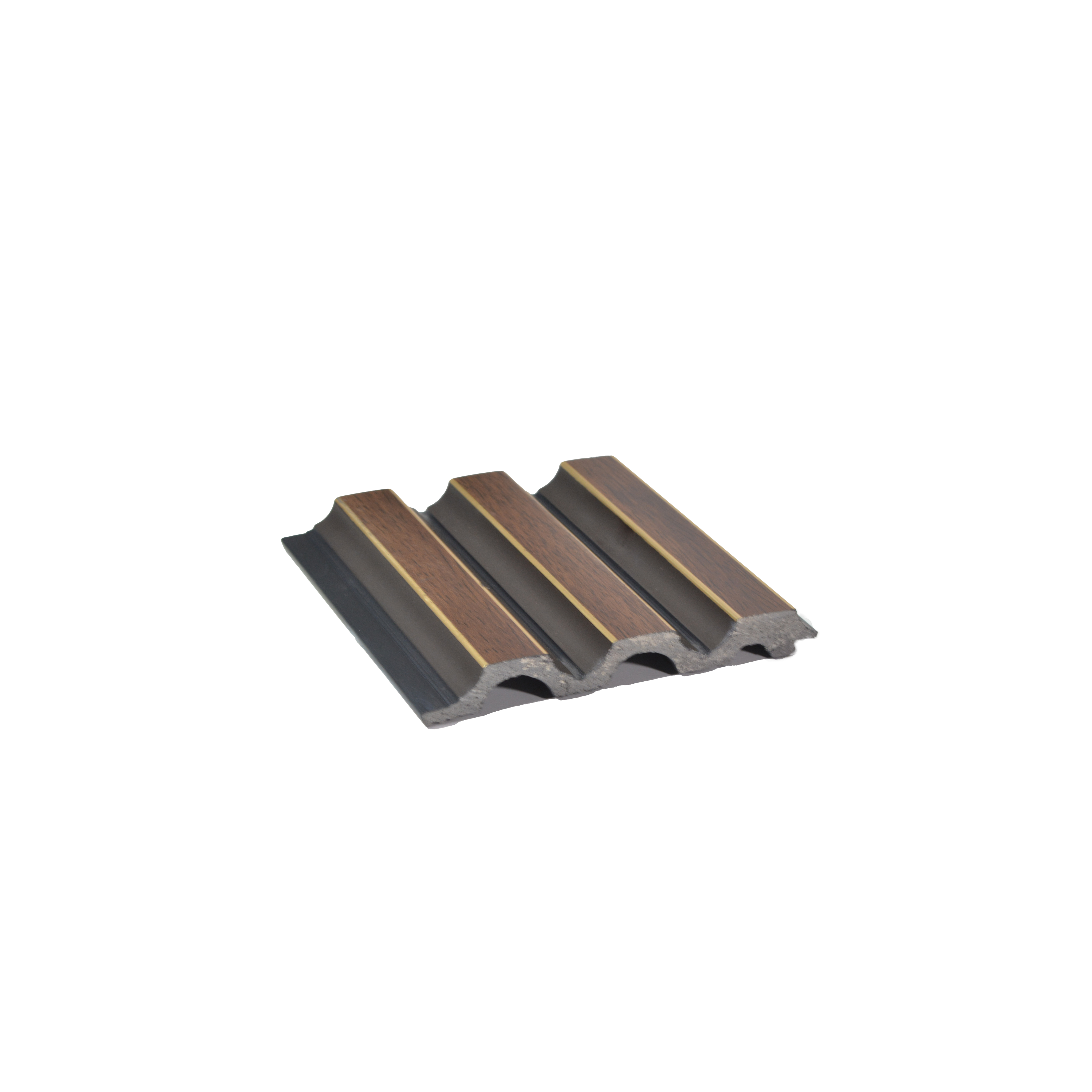 Brown Wooden Louver PN 04621 9.5 ft x 4.7 inch Charcoal Panel - 12 mm | Suitable for Feature Wall, TV Unit & Living Room | Width is Subjected to 5% Variation