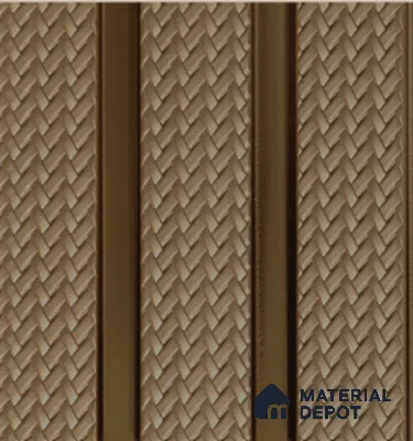 Brown Patterned Louver PN 04623 9.5 ft x 4.7 inch Charcoal Panel - 12 mm | Suitable for Feature Wall, TV Unit & Living Room | Width is Subjected to 5% Variation