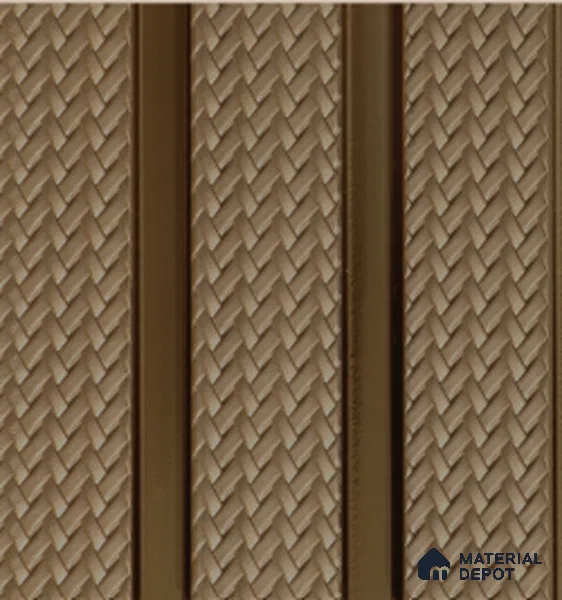 Brown Patterned Louver PN 04623 9.5 ft x 4.7 inch Charcoal Panel - 12 mm | Suitable for Feature Wall, TV Unit & Living Room | Width is Subjected to 5% Variation