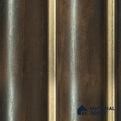 Brown Wooden Louver PN 04633 9.5 ft x 4.7 inch Charcoal Panel - 12 mm | Suitable for Feature Wall, TV Unit & Living Room | Width is Subjected to 5% Variation