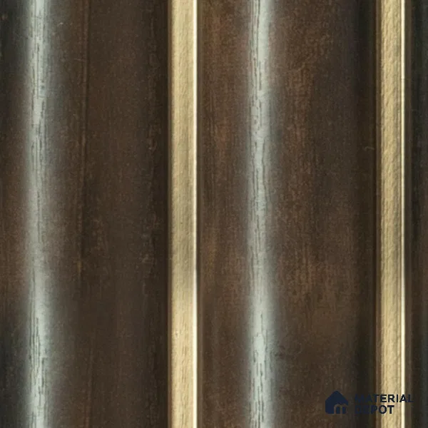 Brown Wooden Louver PN 04633 9.5 ft x 4.7 inch Charcoal Panel - 12 mm | Suitable for Feature Wall, TV Unit & Living Room | Width is Subjected to 5% Variation