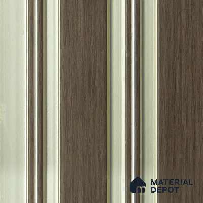 Brown Wooden Louver PN 04636 9.5 ft x 4.7 inch Charcoal Panel - 12 mm | Suitable for Feature Wall, TV Unit & Living Room | Width is Subjected to 5% Variation