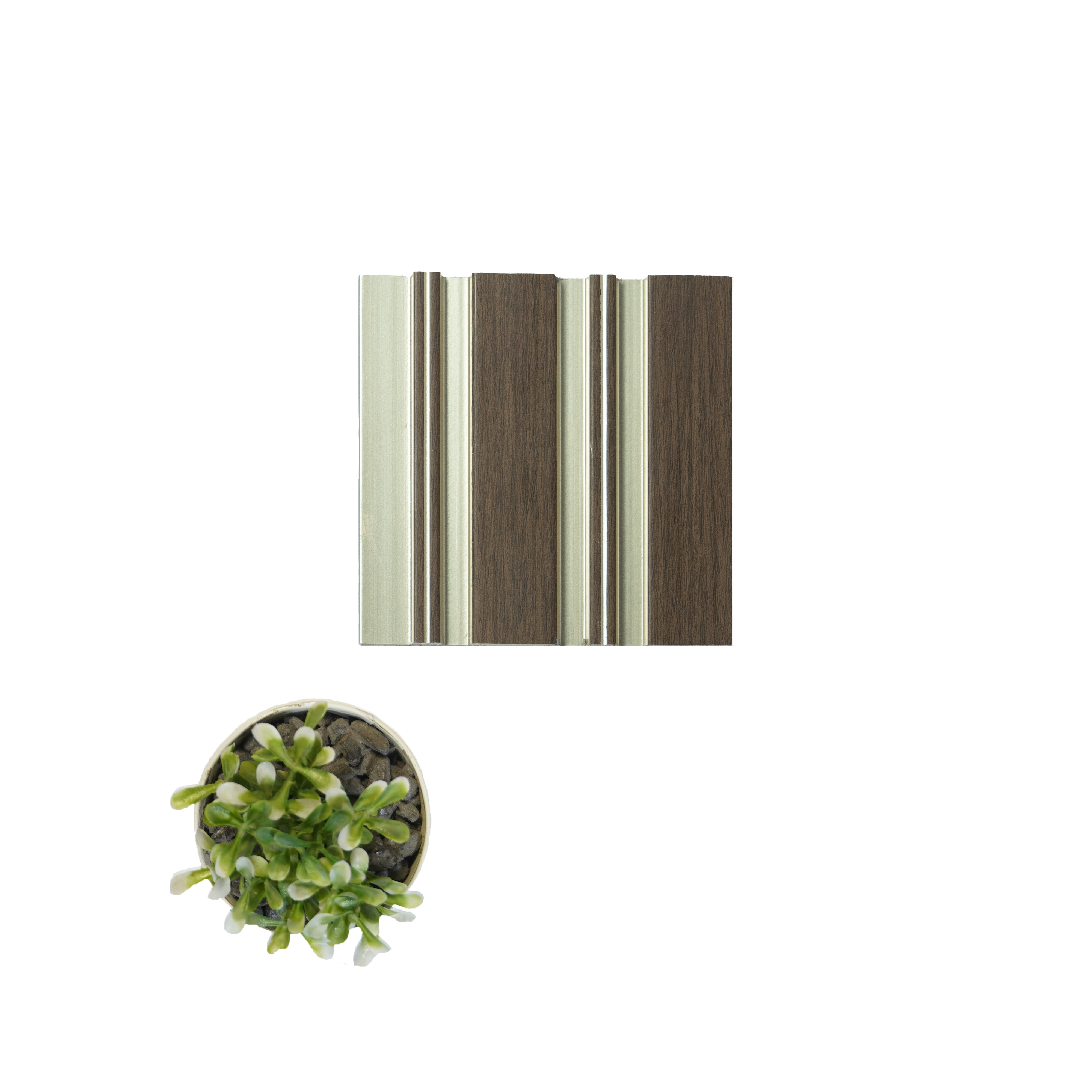 Brown Wooden Louver PN 04636 9.5 ft x 4.7 inch Charcoal Panel - 12 mm | Suitable for Feature Wall, TV Unit & Living Room | Width is Subjected to 5% Variation