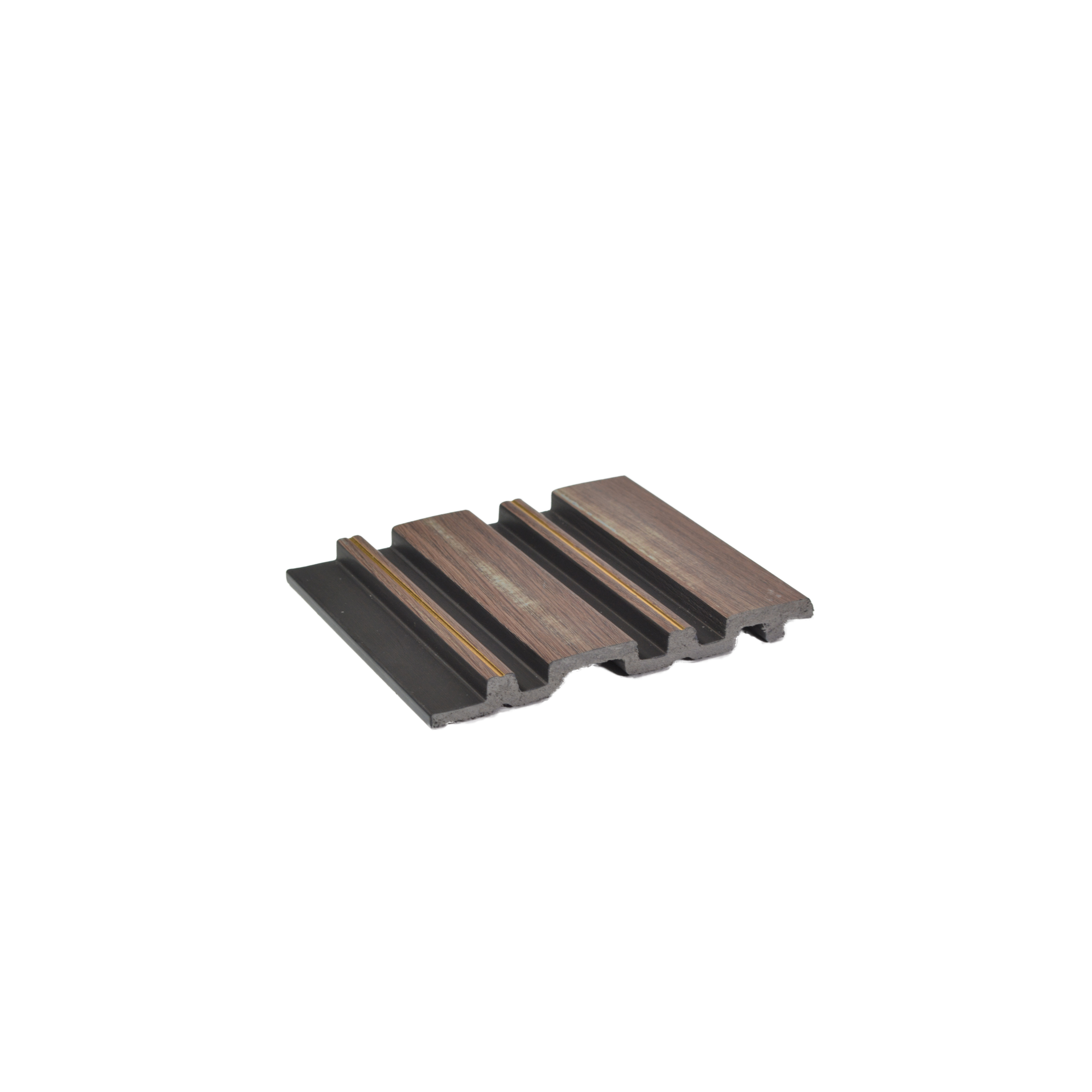 Brown Wooden Louver PN 04637 9.5 ft x 4.7 inch Charcoal Panel - 12 mm | Suitable for Feature Wall, TV Unit & Living Room | Width is Subjected to 5% Variation