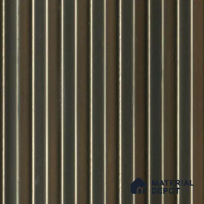 Brown Plain Colour Louver PN 04641 9.5 ft x 4.7 inch Charcoal Panel - 12 mm | Suitable for Feature Wall, TV Unit & Living Room | Width is Subjected to 5% Variation