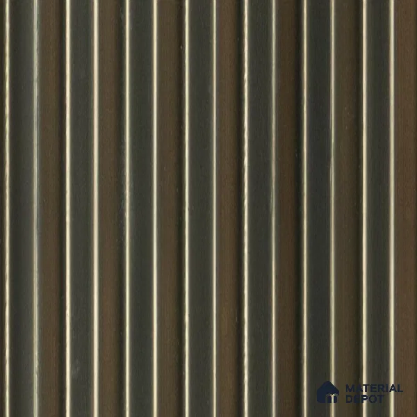 Brown Plain Colour Louver PN 04641 9.5 ft x 4.7 inch Charcoal Panel - 12 mm | Suitable for Feature Wall, TV Unit & Living Room | Width is Subjected to 5% Variation