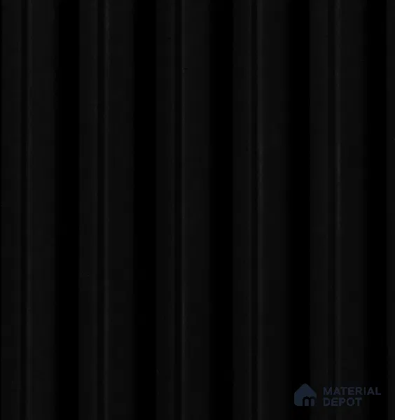 Black Plain Colour Louver PN 04880 9.5 ft x 4.7 inch Charcoal Panel - 12 mm | Suitable for Feature Wall, TV Unit & Living Room | Width is Subjected to 5% Variation