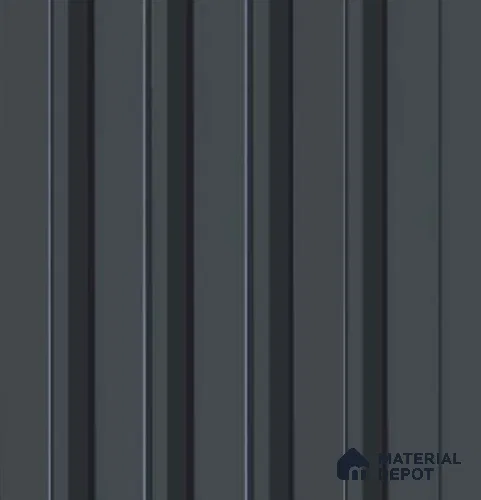 Grey Plain Colour Louver PN 04886 9.5 ft x 4.7 inch Charcoal Panel - 12 mm | Suitable for Feature Wall, TV Unit & Living Room | Width is Subjected to 5% Variation