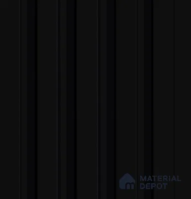 Black Plain Colour Louver PN 04887 9.5 ft x 4.7 inch Charcoal Panel - 12 mm | Suitable for Feature Wall, TV Unit & Living Room | Width is Subjected to 5% Variation
